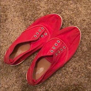 Red Flat Sneaker Shoes